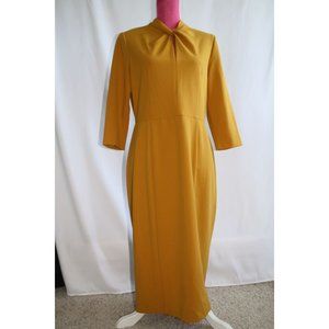 Donna Morgan Long Sleeve Yellow Dress for Women Size 12